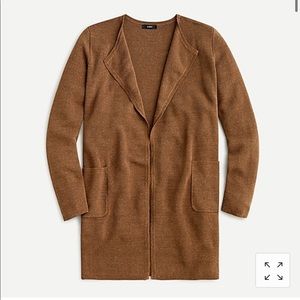 Juliette Collarless Linen Sweater Blazer